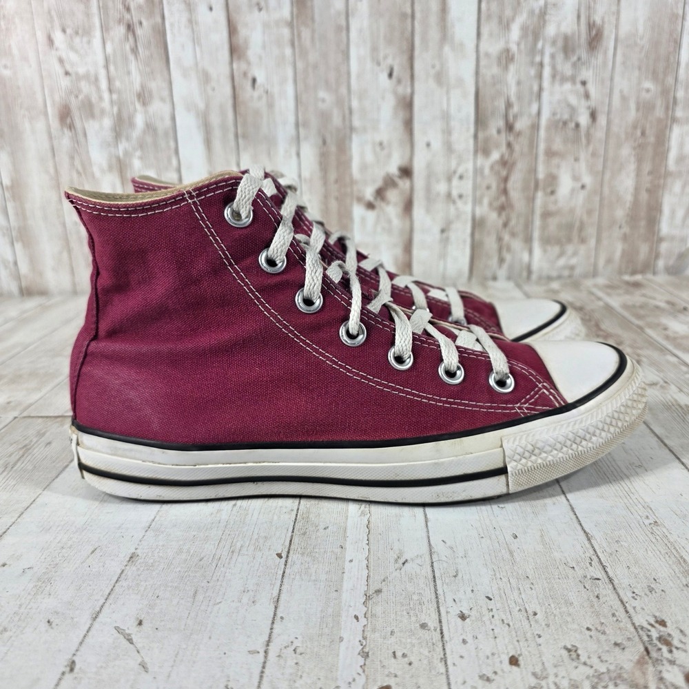 Converse Chuck Taylor All Star High Top Maroon Burgundy Sneakers M9613 Womens 8